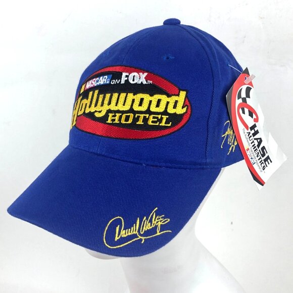 Vintage Nascar Hat Chase Authentics on Fox Hollywood Hotel Adjustable Blue Cap - Picture 12 of 16